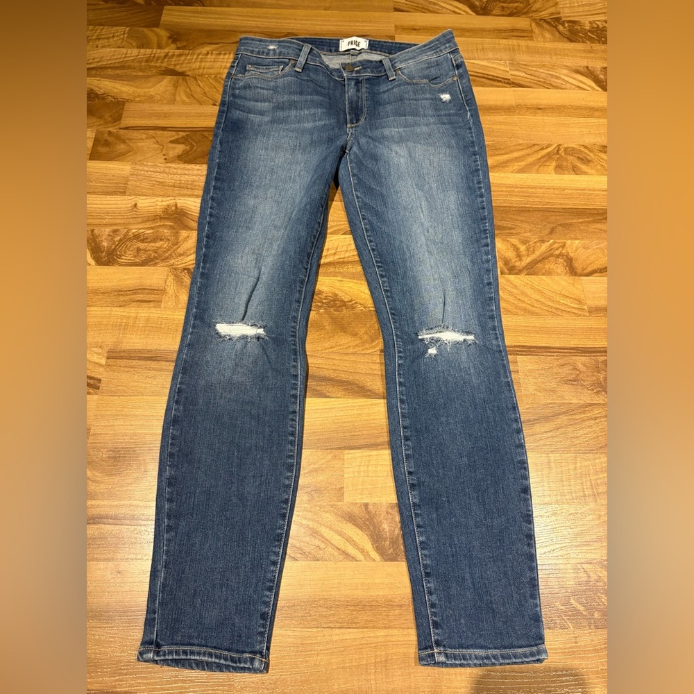 Paige Verdugo Ankle Jean Distressed Size 30 Denim
